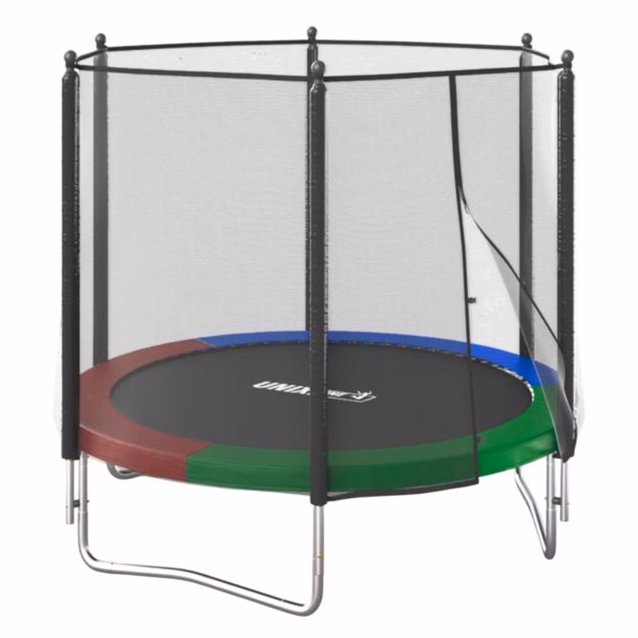 Батут UNIX line Simple 8 ft с внешней защитной сеткой, общий диаметр 244 см, до 140 кг, большой, детский батут для улицы, цветной
