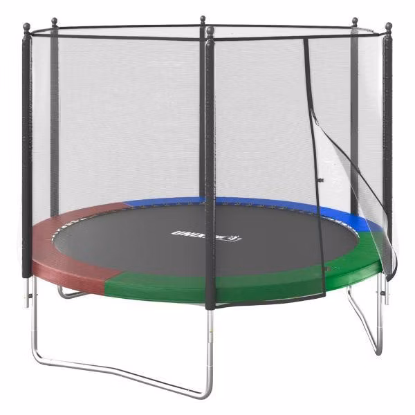 Батут UNIX line Simple 10 ft с внешней защитной сеткой, общий диаметр 305 см, до 140 кг, большой, детский батут для улицы, цветной